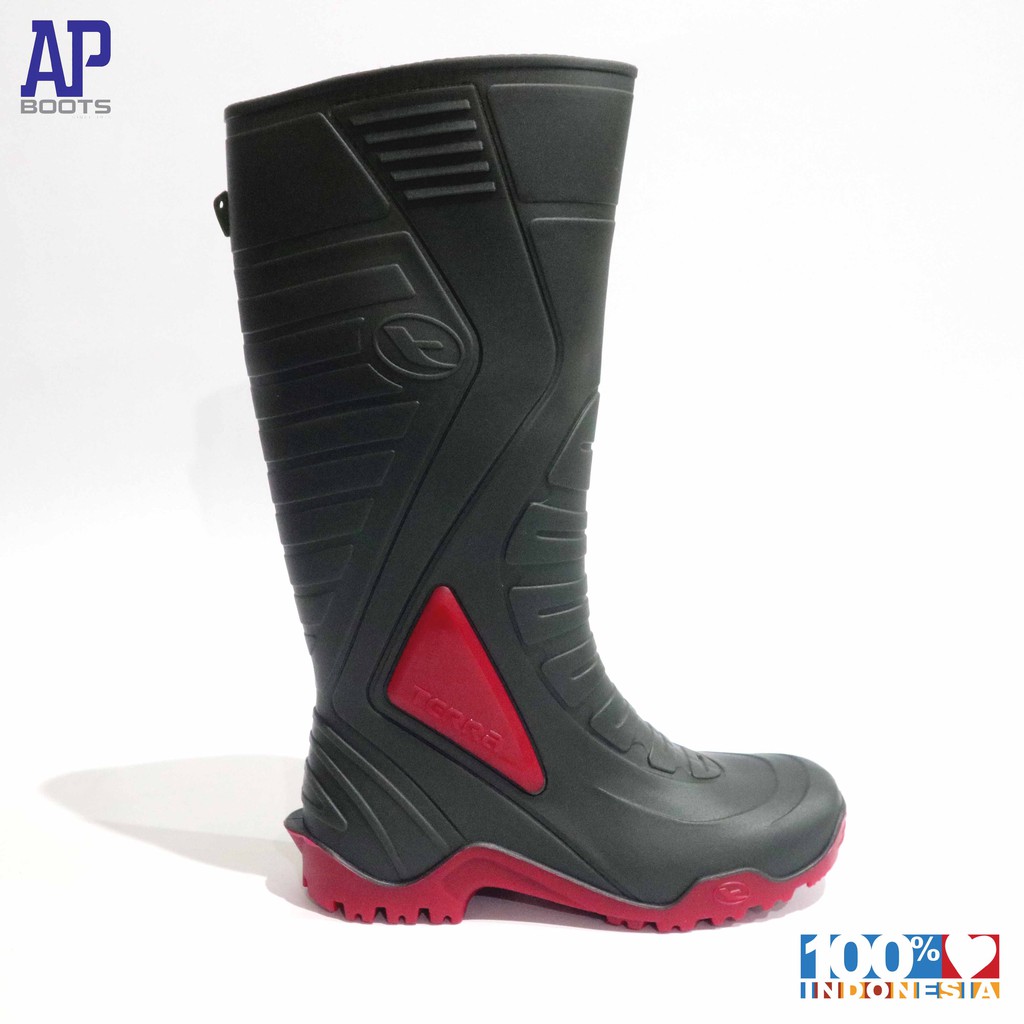 AP TERRA 3 GREEN/RED 39-42 - SEPATU BOOT SAFETY KARET - AP BOOTS