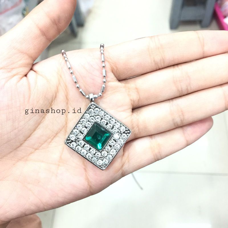 Kalung Kesehatan Terapi Asli - Quantum pendant asli - kalung kesehatan bio energi - kalung kesehatan liontin kotak hijau