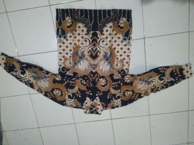 (bisa Cod) Batik Rifa Cfbr061 Baju Batik Couple Keluarga Syari Set Family Ayah Ibu & 2 Anak