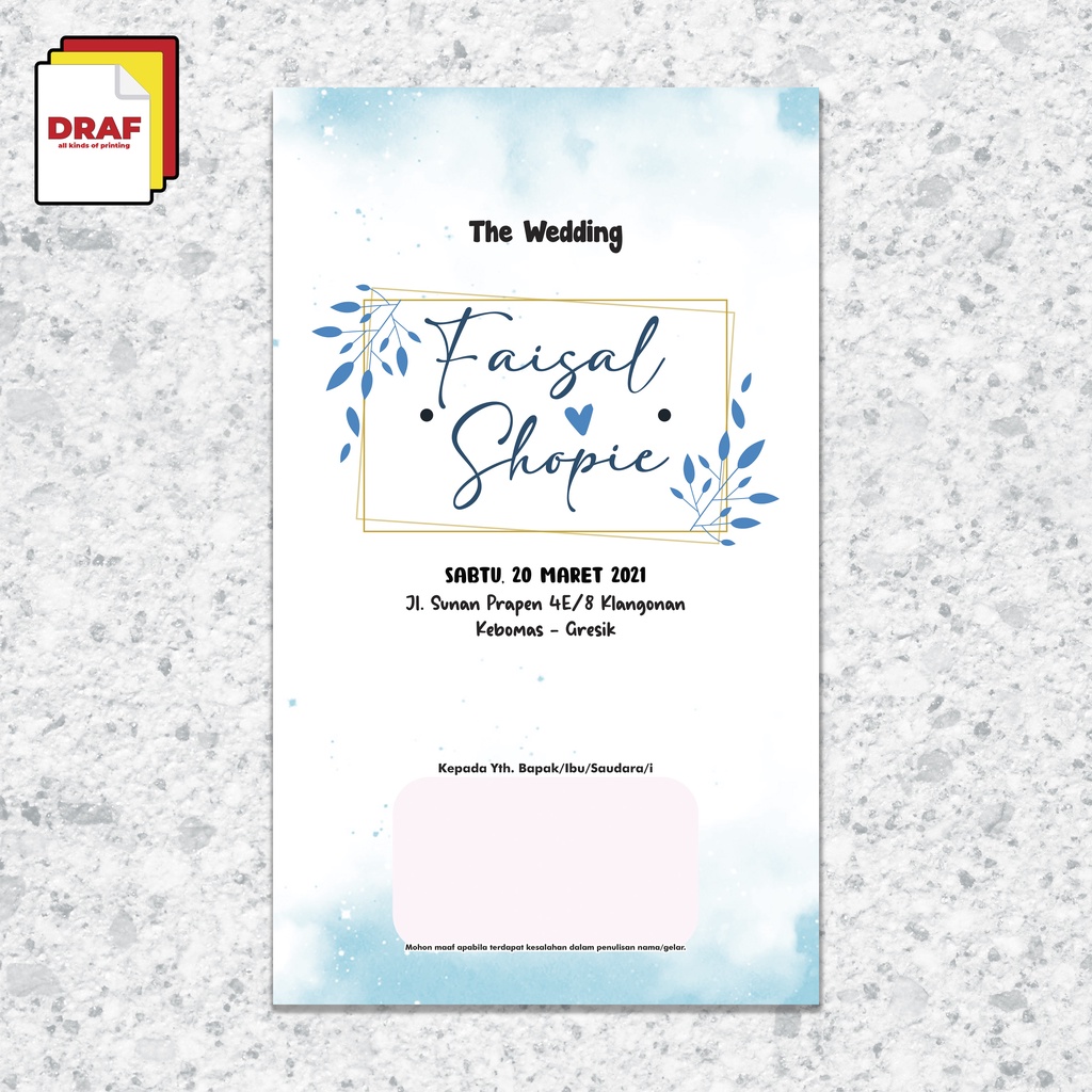KATALOG 2 UNDANGAN PERNIKAHAN DRAF PRINTING