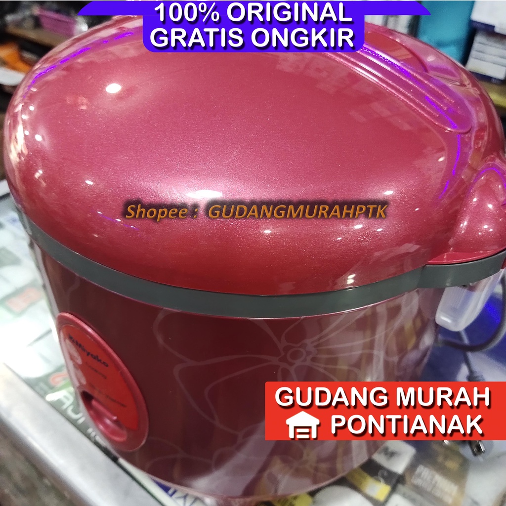 Ricecooker Miyako MCM 508R 1.8L (Red) Magic Com Miyako Penanak Nasi Full Merah Kilat