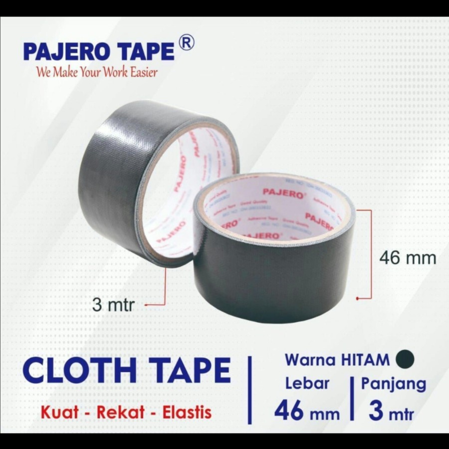 

Isolasi lakban Hitam Pajero 2" x 4 Yard