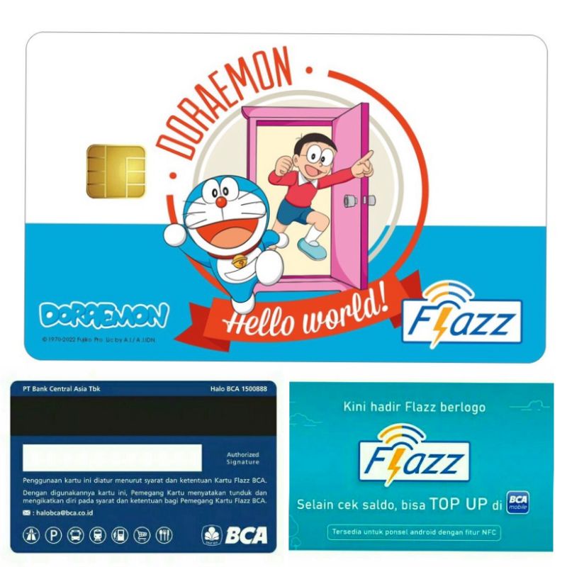 Flazz BCA Gen 2 /Gen2 - DORAEMON edisi MAGIC DOOR (Pintu Ajaib Kemana Saja) /ORI Like eTOLL eMONEY Tapcash or Brizzi