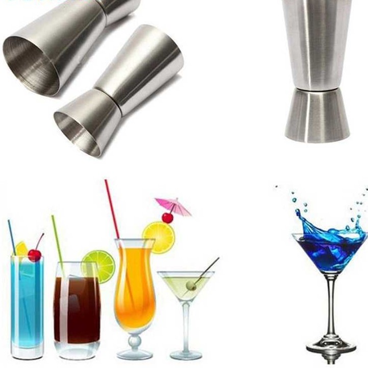 Jigger Stainless Steel Measuring Cup Gelas Ukur 15 30 ml Peralatan Kopi Barista Cocktail Bar