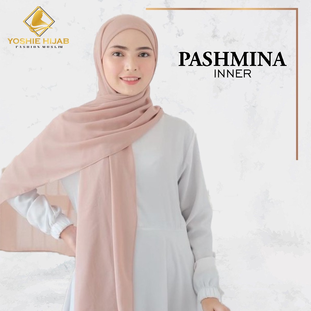 TERMURAH PASHMINA INNER 2IN1 / PASHMINA instan CERUTY BABY DOLL 180x75