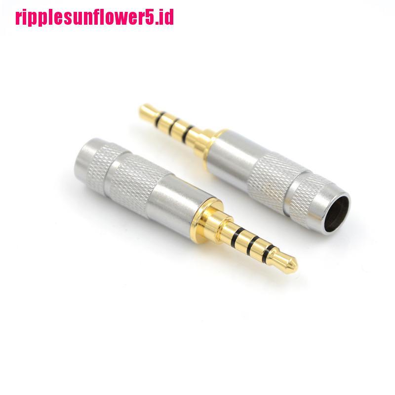 Jack Audio 3.5mm 4 Pole Male Plug Untuk Headphone
