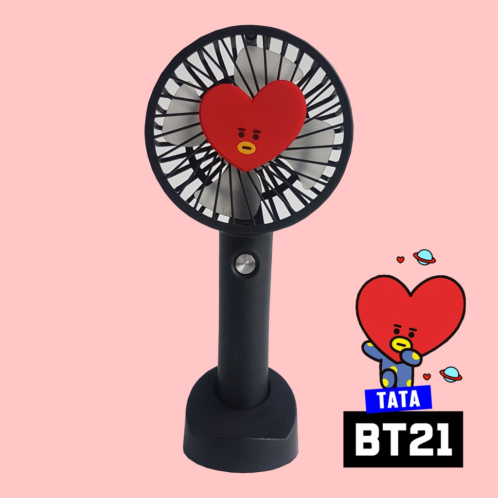 KIPAS BT21 BTS HANDY FAN PORTABLE CAS USB KIPAS DUDUK / KIPAS TANGAN CHIMMY TATA COOKY