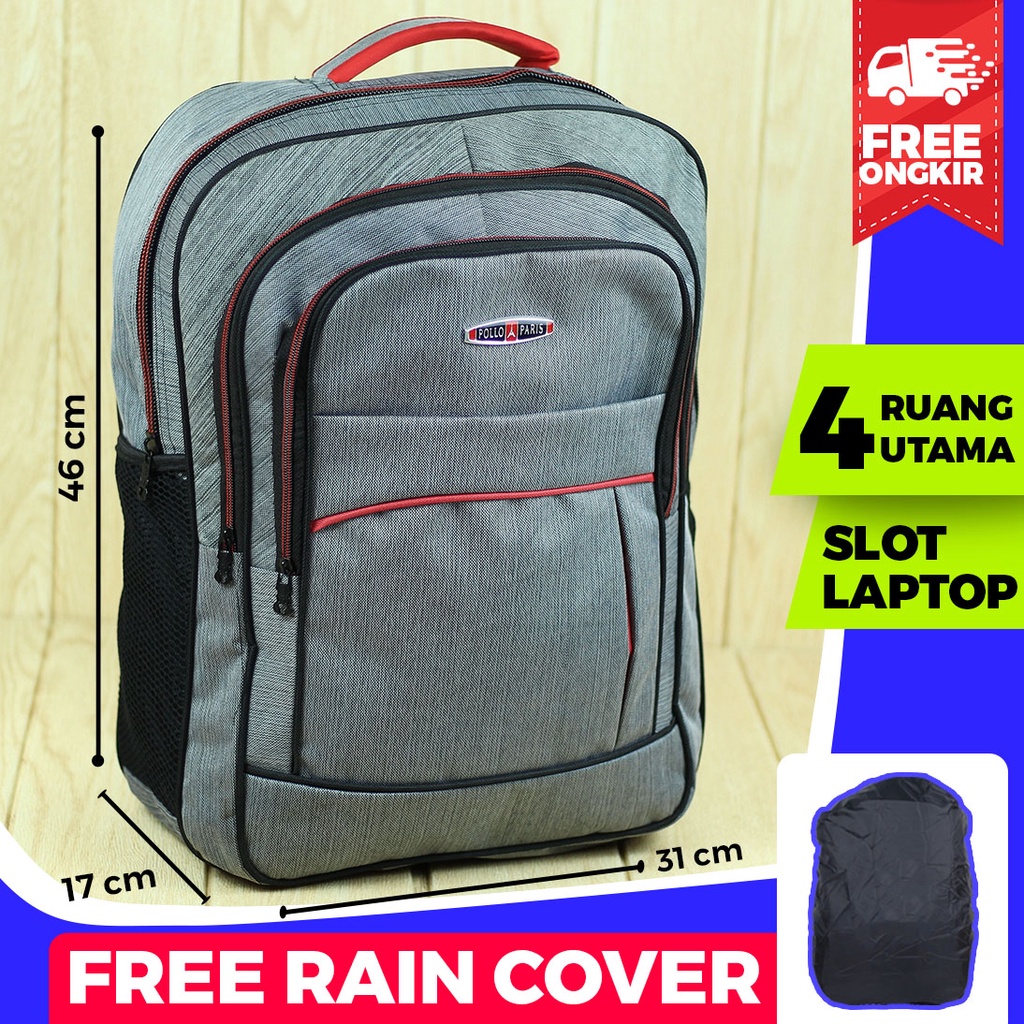 Jual Tas SMP SMA Cowok Ransel Gendong Cordura Tebal Pria Backpack Laptop Keren Awet Berkualitas