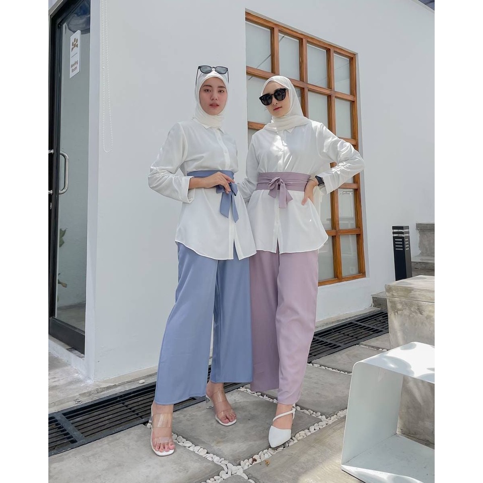 Yasmin Set / Setelan Wanita / One Set Wanita / Korean Style / Setelan Lilac / One Set Lilac / Set Mu