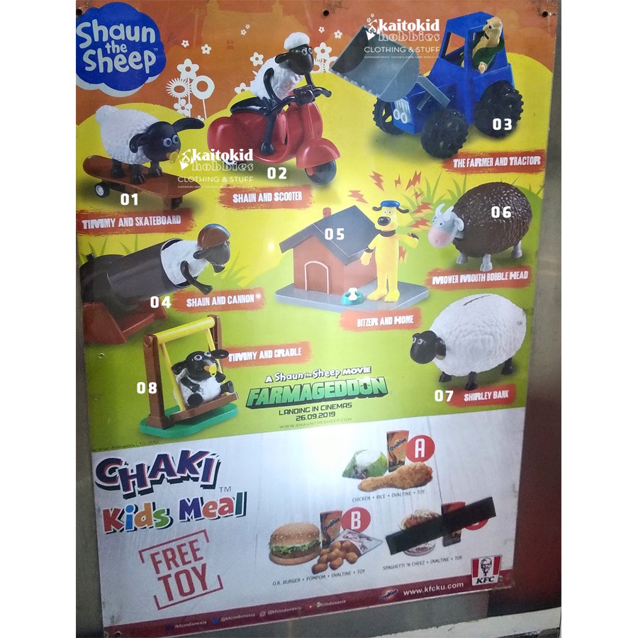 Mainan KFC SHAUN THE SHEEP Chaki Meal 2019