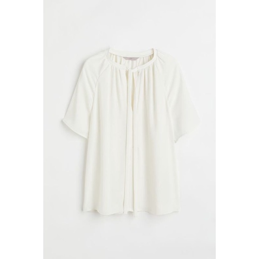 HM satin cream blouse