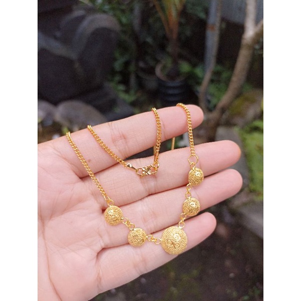 kalung xuping mainan alpaka bali lapis emas
