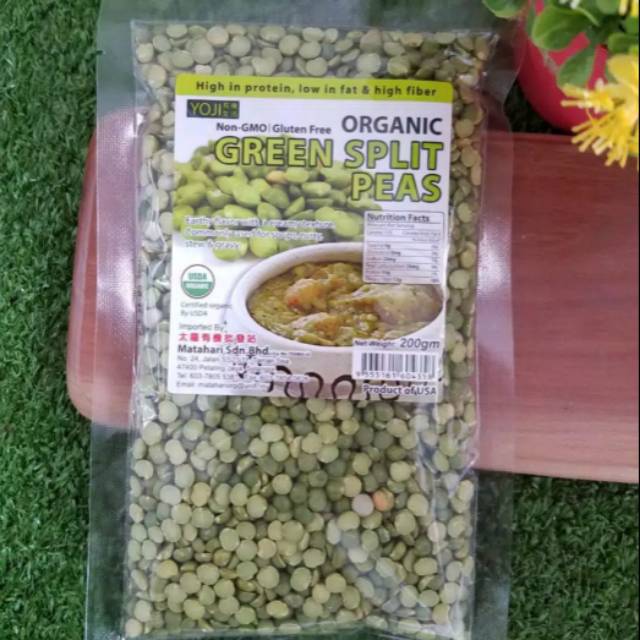 MH Food Organic Green Split Peas 200g