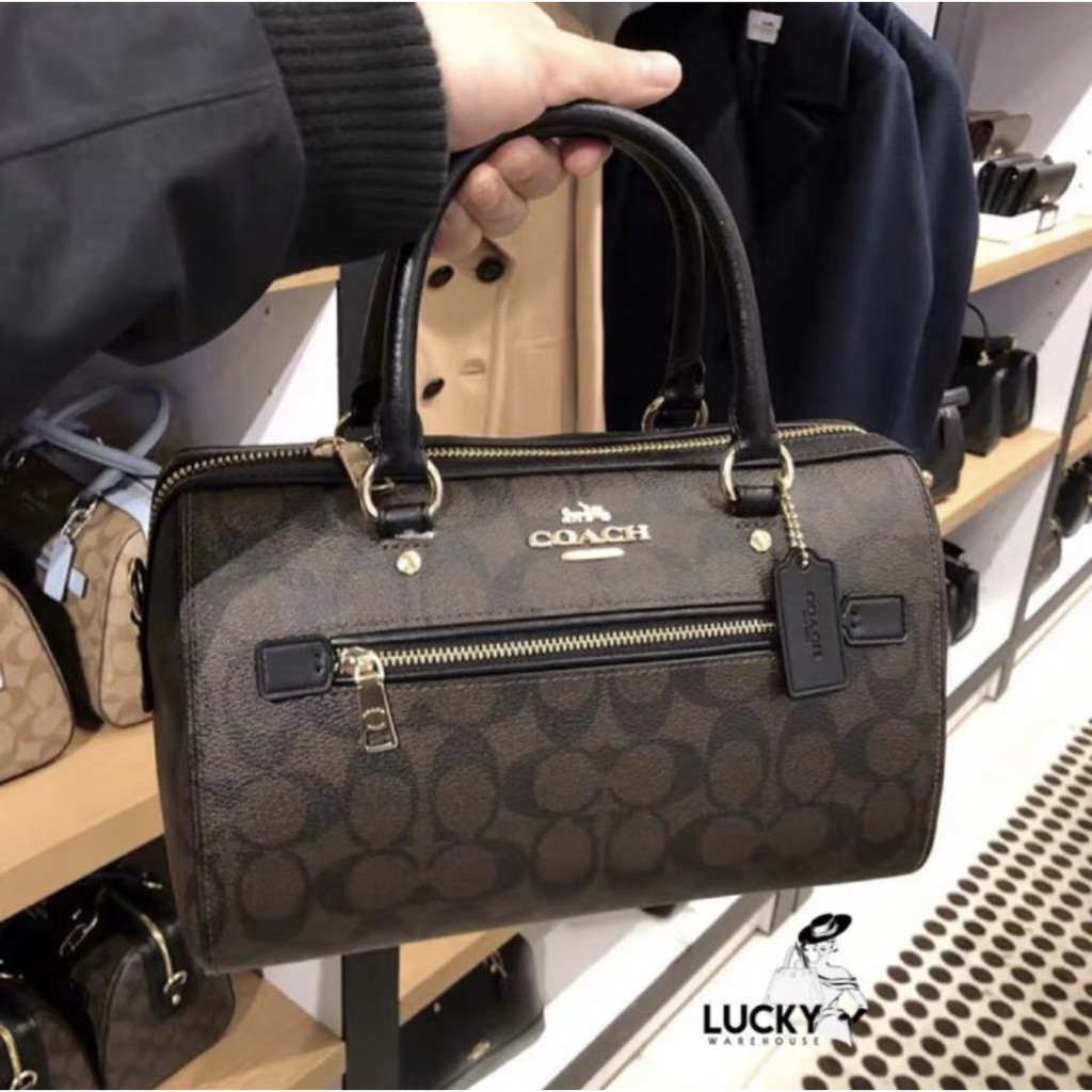 Coach Signature Rowan Satchel Brown Black - ORIGINAL 100%