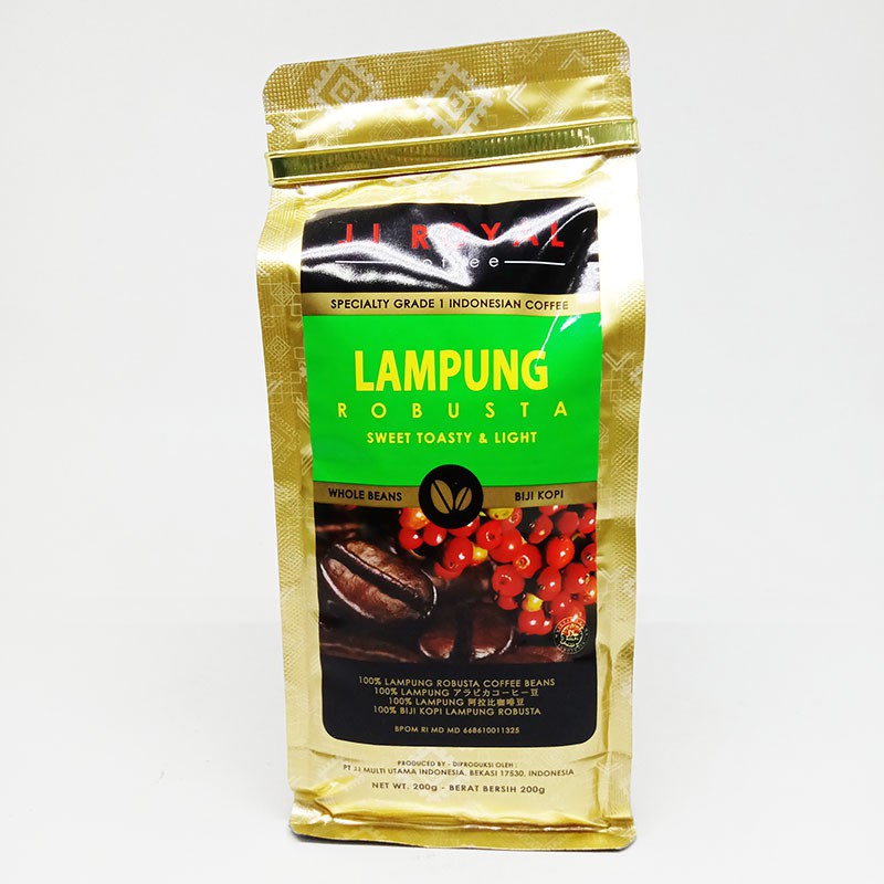 

JJ ROYAL LAMPUNG ROBUSTA BEANS BAG 200 G