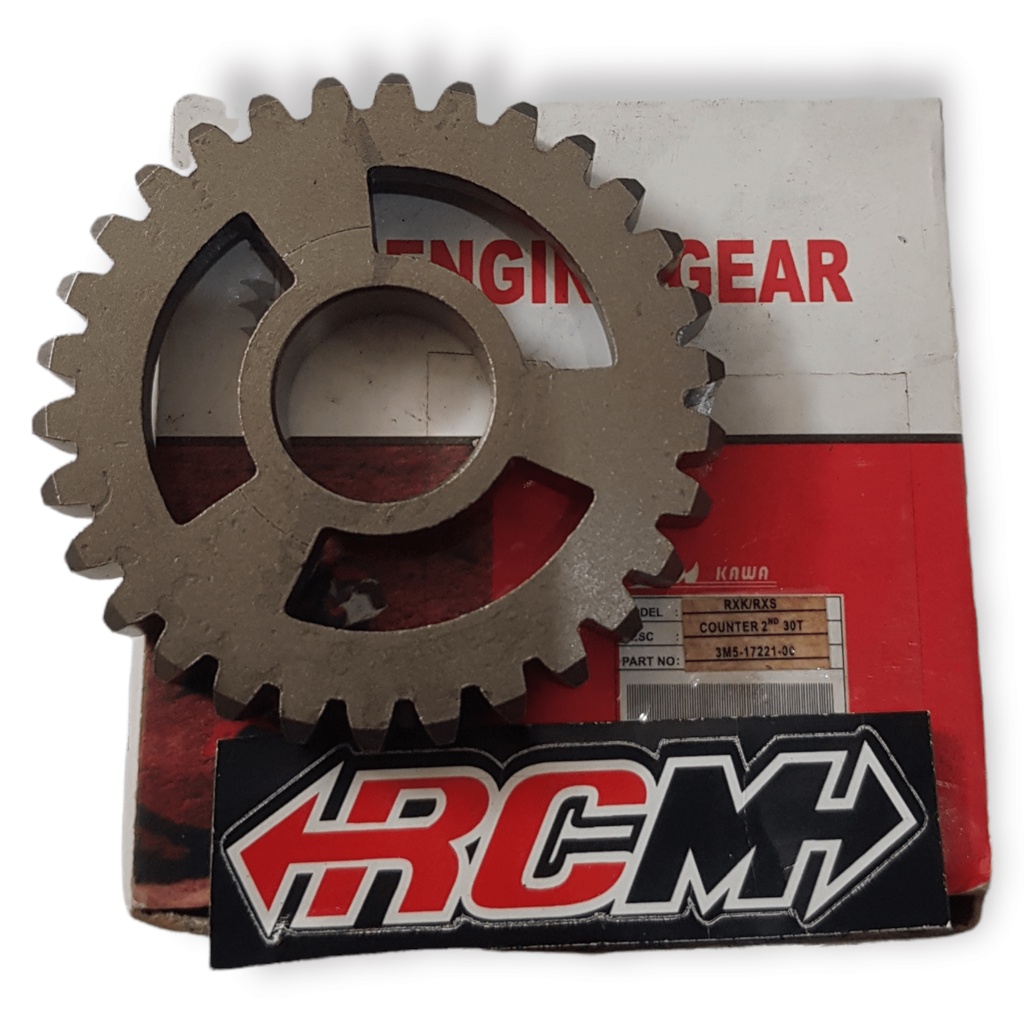 GEAR GIGI TRANMISI MESIN VERSENELING PERSENEL PERSENELING RATIO RASIO SEKUNDER VERS COUNTER 2ND 2 ND WHEEL YAMAHA RXS RXK RX-KING RX-K 30T 30 T LOKAL JAMINAN KUALITAS