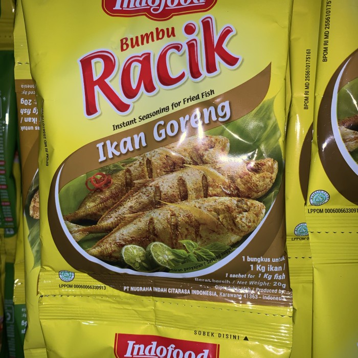 

Bumbu Racik Indofood Ikan Goreng . 1 Renceng isi 10 sachet