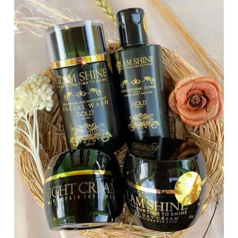 skincare glam shine gold series