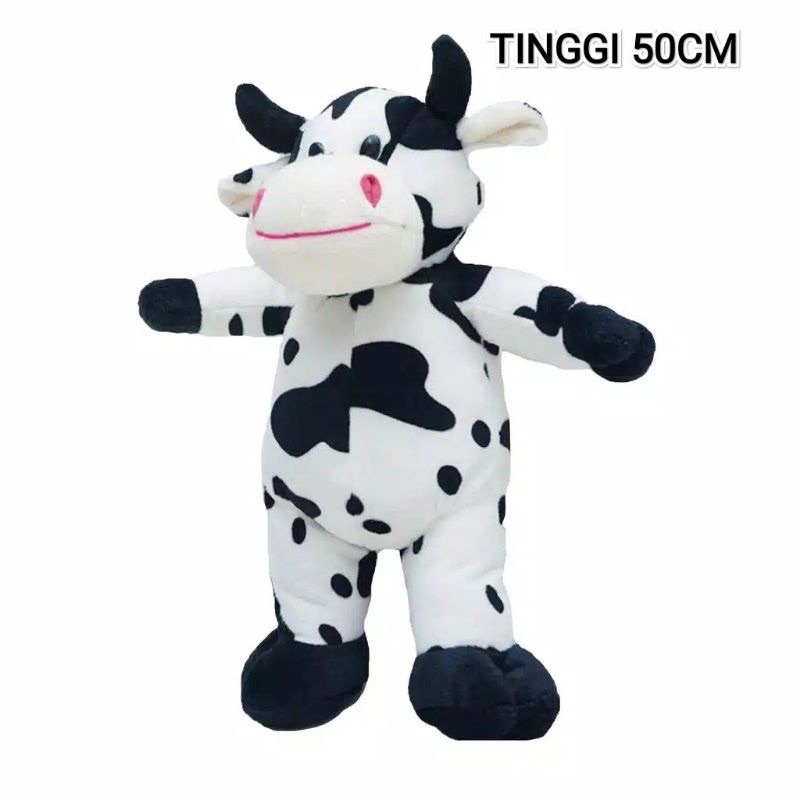 Boneka Sapi Standing Tinggi 50cm dan Tinggi 30cm Berlabel SNI