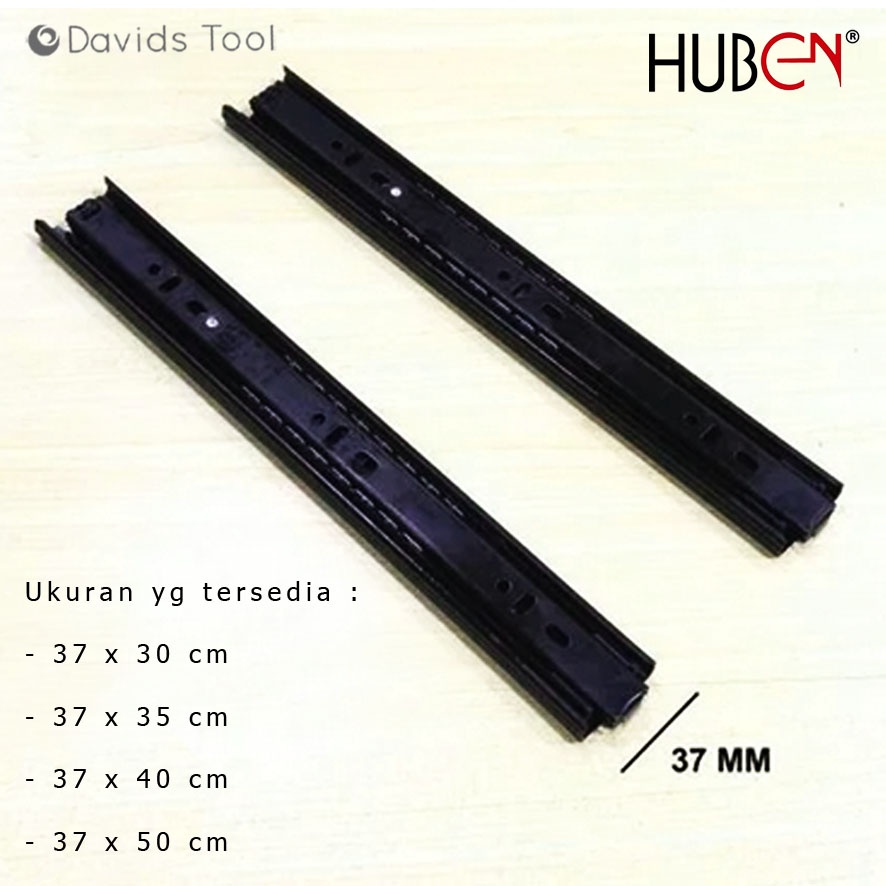 Huben Rel Laci Double Track Meja Lemari Hitam Rell 40 50 Cm