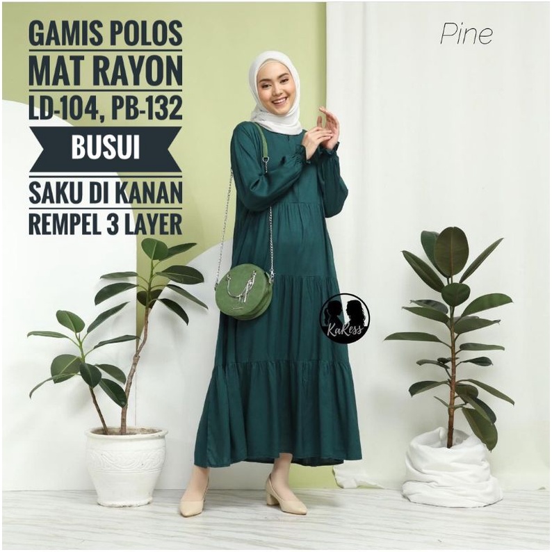 Gamis Rayon Polos / Gamis Polos