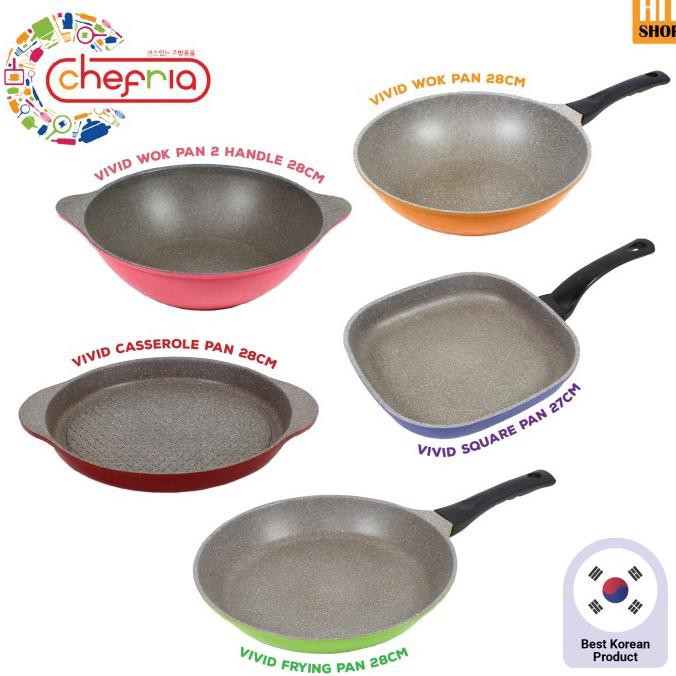 CHEFRIA Vivid Pan - Panci/Wajan/Penggorengan Korea Anti Lengket