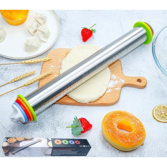 Rolling Pin Stainless Set 43cm