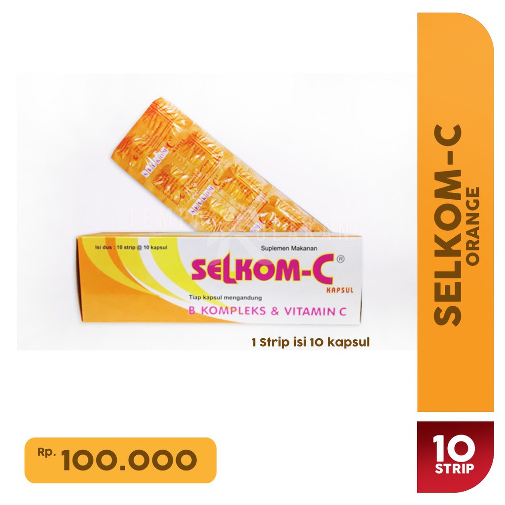 Vitamin C 500 mg Selkom-C Orange (1 Box Isi 100 Tablet)