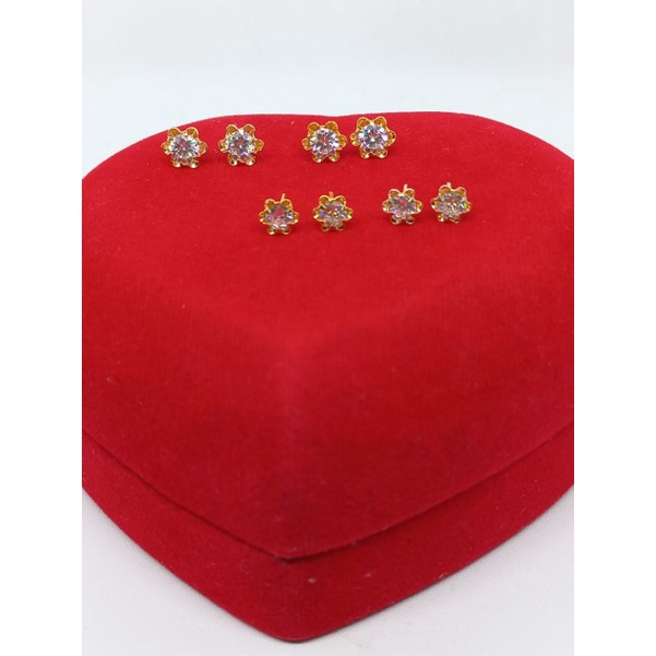 giwang bunga (asur) mp/ giwang perak asli silver 925 lapis emas/ giwang fashion wanita