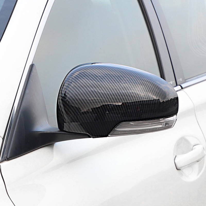 Xuming Xuming Pelindung Kaca Spion Mobil, Lis Penutup Cermin Spion Axia Pola Serat Karbon 2014 2020 untuk Perodua Axia