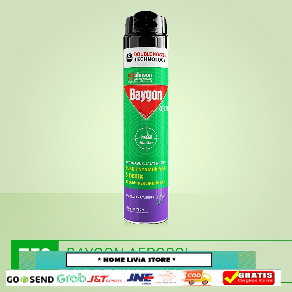 Baygon Aerosol Silky Lavender 750 ml