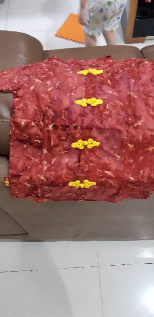 Cheongsam Batik Anak. Warna Biru Dan Warna Merah