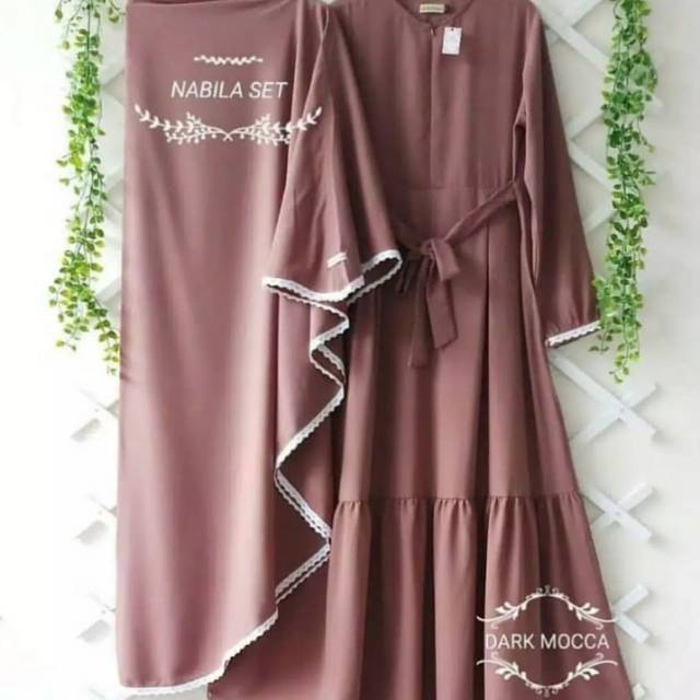 GAMIS NABILA SET HIJAB MUSLIM WANITA