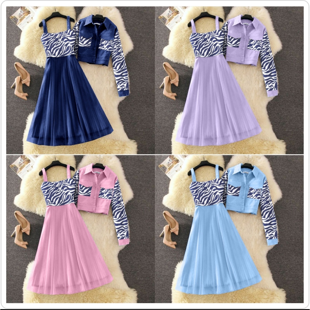 SET GAMETIA 2IN1/ GUARDIAN SET DRESS wanita korean style terbaru / pakaian wanita / dress REMAJA / dress TUTU GAMETIA