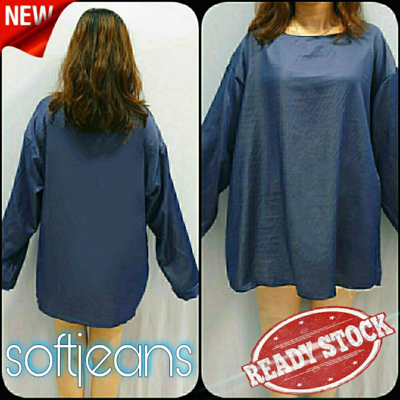 baju cewek lengan panjang polos baju lengan panjang polos cewek/wanita atasan lengan panjang polos cewek/wanita size XXL bahan softjeans