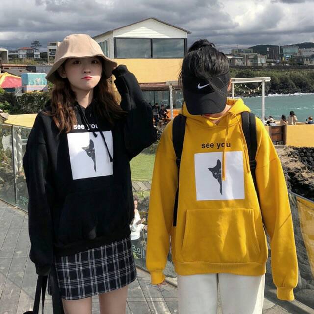 orange graphic sweatshirt