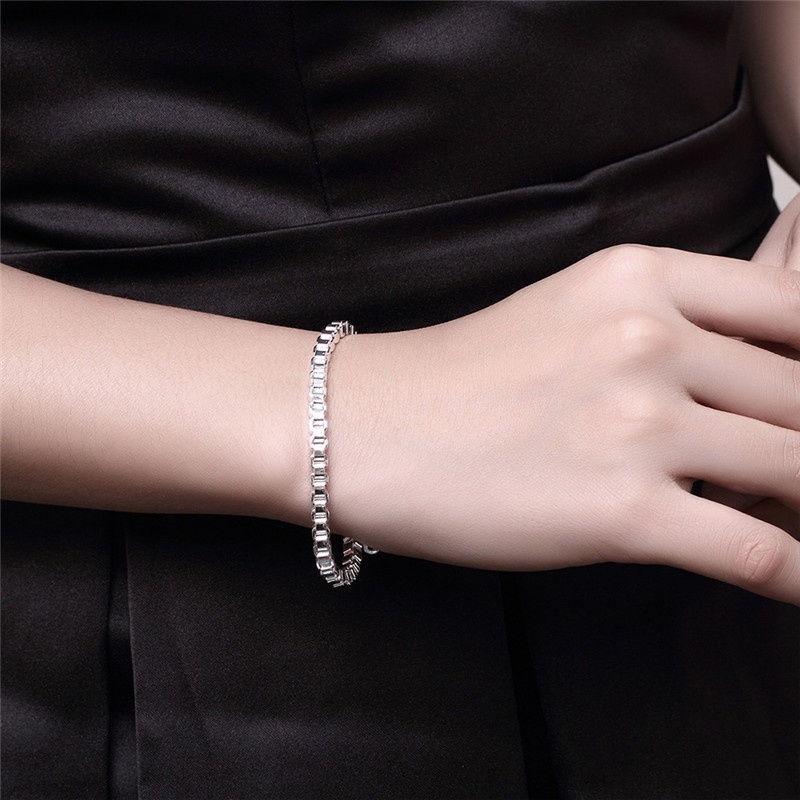 Gelang Rantai Kristal Berlian Cubic Zirconia Warna-Warni Untuk Wanita