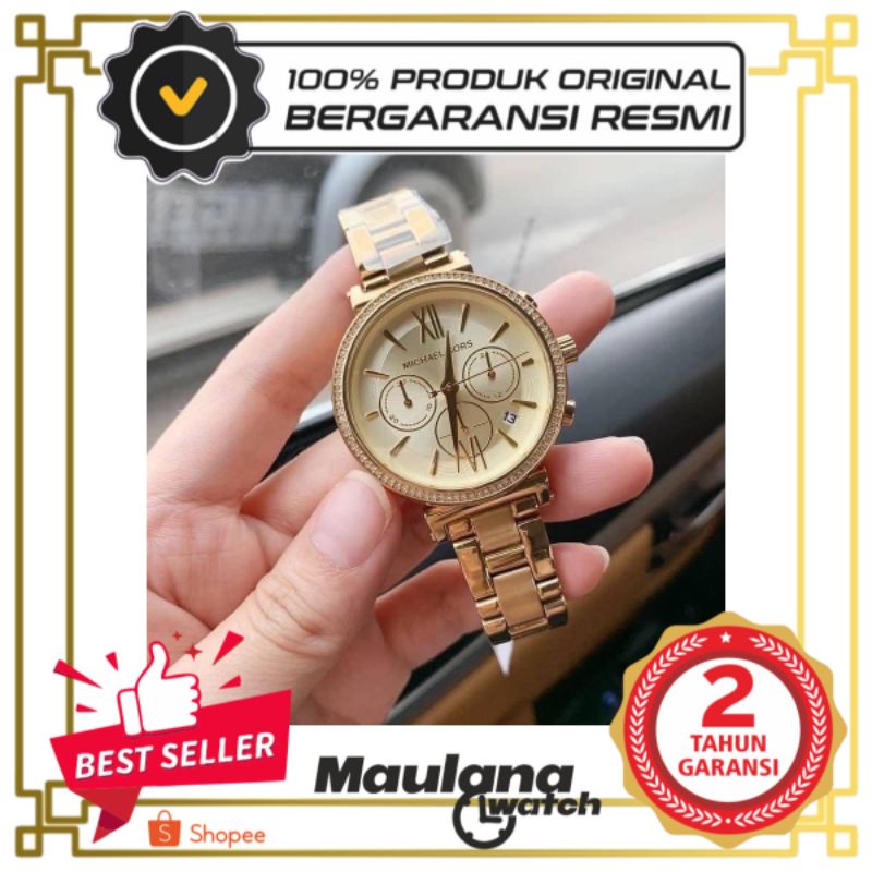 JAM TANGAN PRIA WANITA | RANTAI | KULIT | KARET | MURAH | MICHAEL KORS - TIPE MK 6559 WANITA ORI