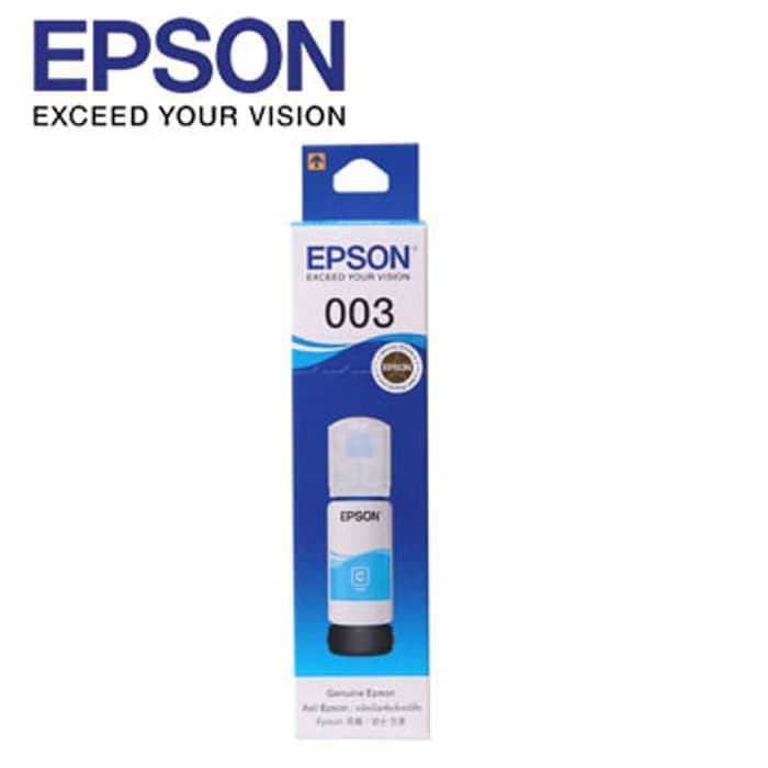 Tinta Epson 003 Cyan Biru Original Refill Ink Printer L1110 L3150 L 3110 L 3150 L5190