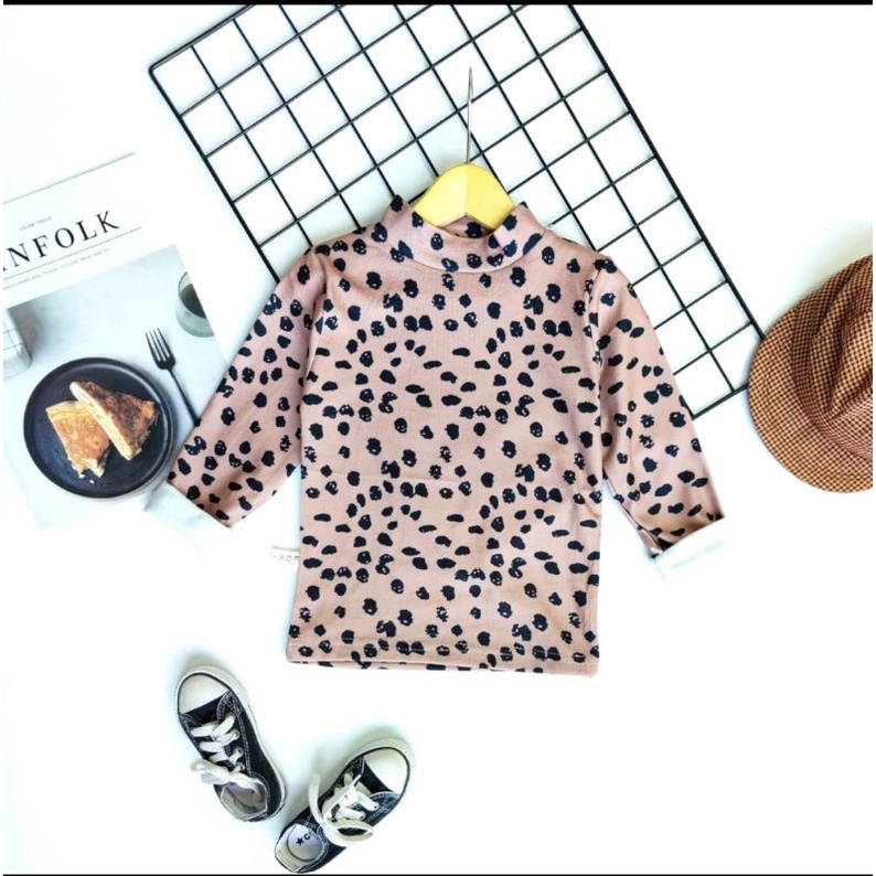 baju anak lengan panjang motif macan tutul