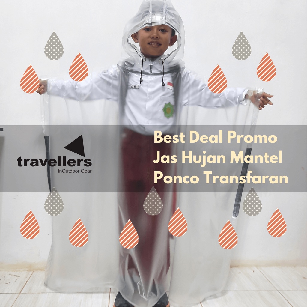 Jas Hujan Mantel Ponco Transfaran