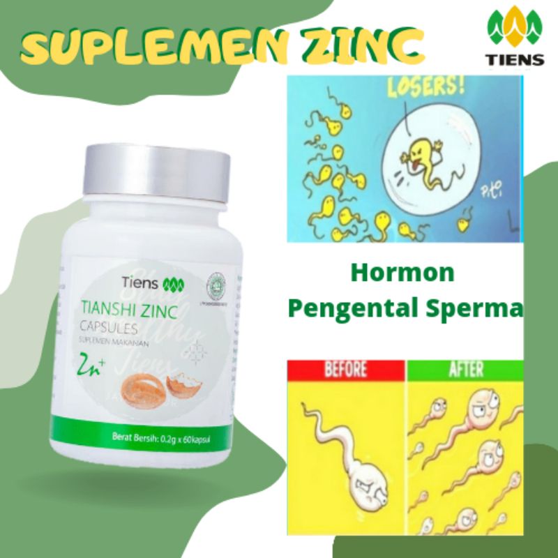 ZINC CAPSUL TIENS| PENGENTAL & PENYUBUR SPERMA PRIA ALAMI|TANPA EFEK SAMPING|100%ORIGINAL