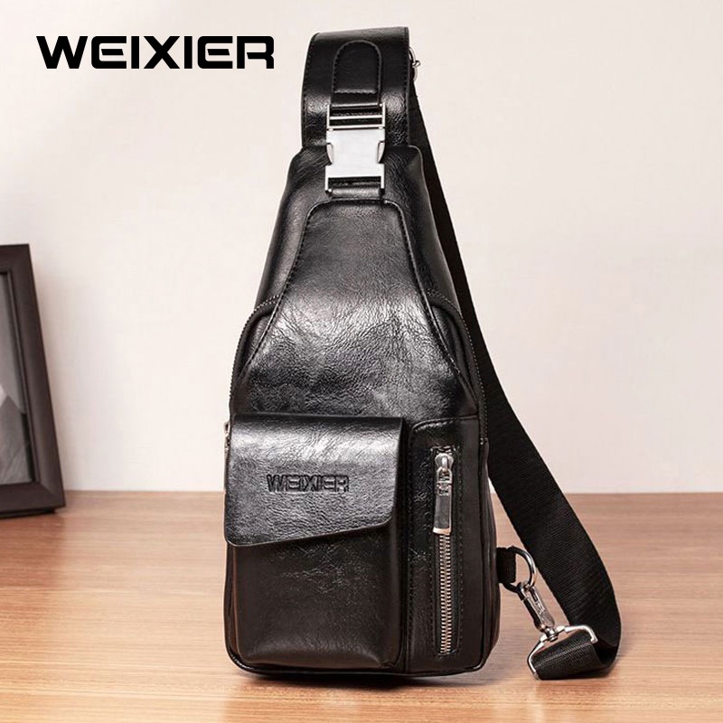 WEIXIER 9525 Tas Selempang Pria Kulit Shoulder Bag Premium WK-SBY