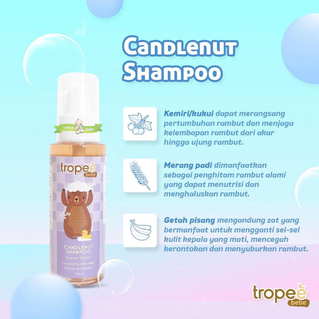 PERA285 TROPEE BEBE SHAMPO  ANAK 100ml / 500ml (SHampo kemiri)