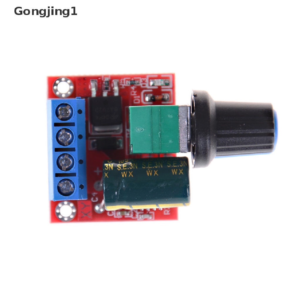Gongjing1 Saklar Kontrol Kecepatan Motor DC Mini PWM 5A 4.5V-35V