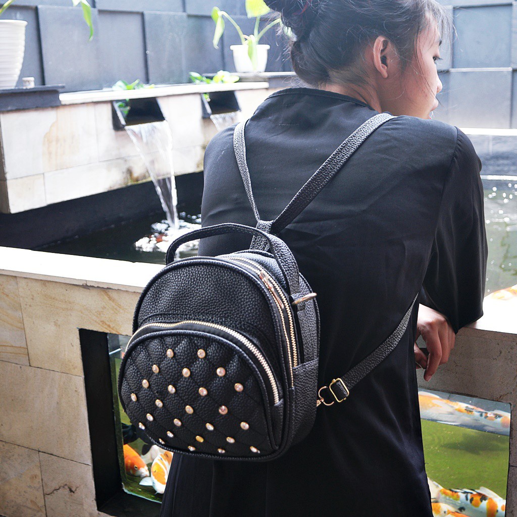 Tas wanita ransel 6200 Ransel Mutiara 3 ruang THR