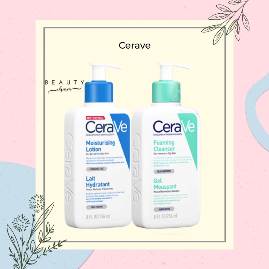 Cerave Moisturising Lotion 236 ml / Cerave Foaming Facial Cleanser 236ML face wash ORIGINAL