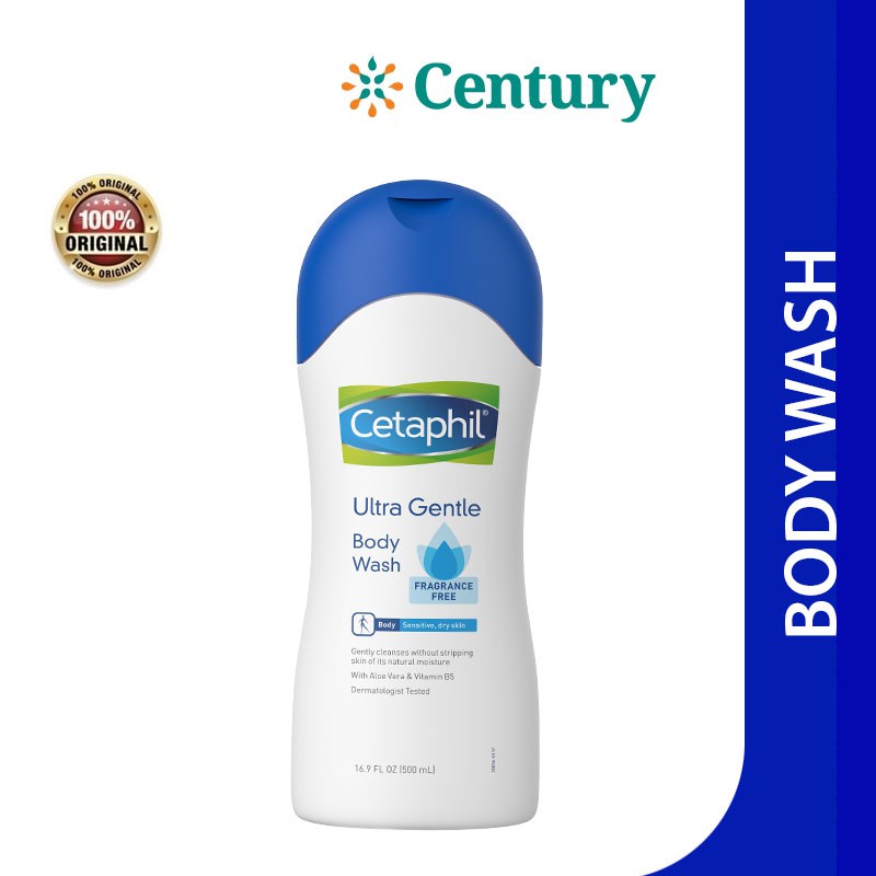 Cetaphil Ultra Gentle Body Wash 500ml / Sabun Badan / Kulit sensitif dan Alergi / Pelembab / Kering