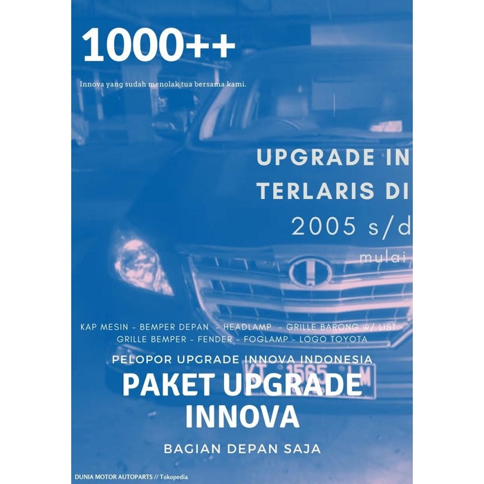 Cover Paket Upgrade Innova 2015 Barong Depan Saja Barang Baru Garansi Puas