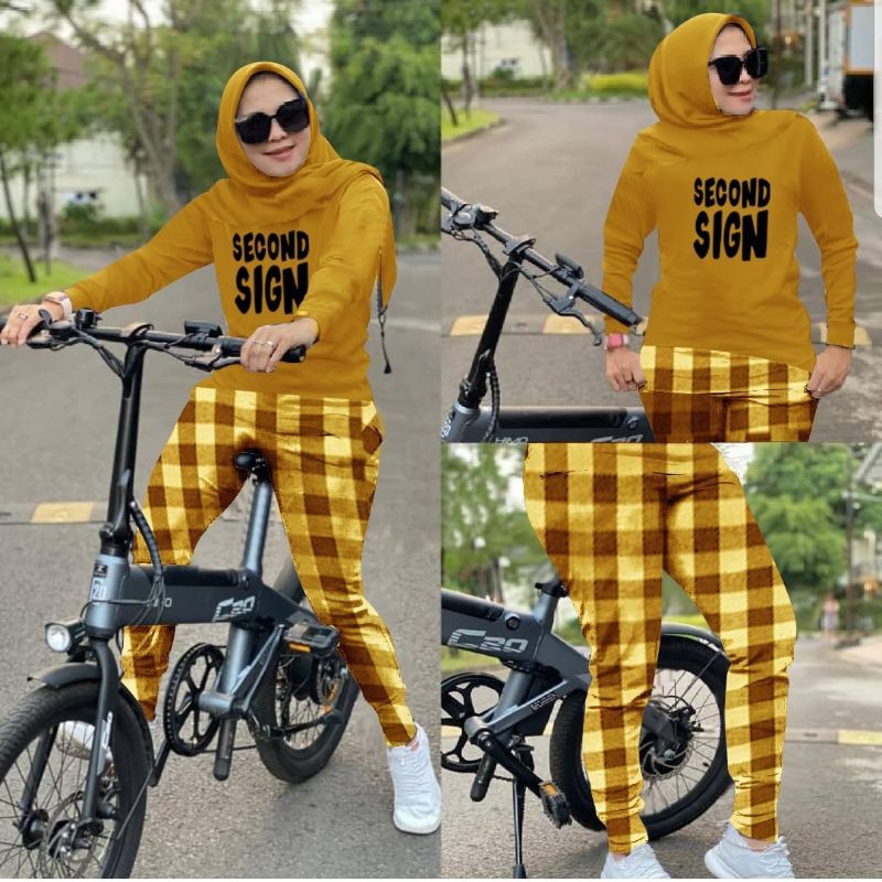 SET CELANA SHERAPHIN KOTAK, BABYTERRY, GAMIS HIJAB MUSLIM, SETELAN OLAHRAGA